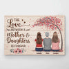Mother & Son Daughter Forever Linked Together - Family Personalized Custom Horizontal Poster - Mother's Day, Birthday Gift For Mom