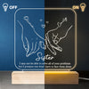 You Won't Have To Face Them Alone - Bestie Personalized Custom Square Shaped 3D LED Light - Gift For Best Friends, BFF, Sisters