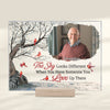 Custom Photo Our Hearts Are Together Forever - Memorial Personalized Custom Acrylic Plaque - Christmas Gift, Sympathy Gift For Family Members