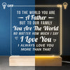 You Are The World To Our Family - Family 3D LED Light - Father's Day, Birthday Gift For Dad