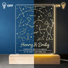 The Night We Met - Couple Personalized Custom Shaped 3D LED Light - Gift For Husband Wife, Anniversary