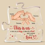 Custom Name Family Love Gifts for Parents - Personalized Shaped Acrylic Plaque