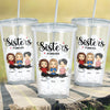 We're Soul Sisters - Bestie Personalized Custom Clear Acrylic Tumbler - Gift For Best Friends, BFF, Sisters