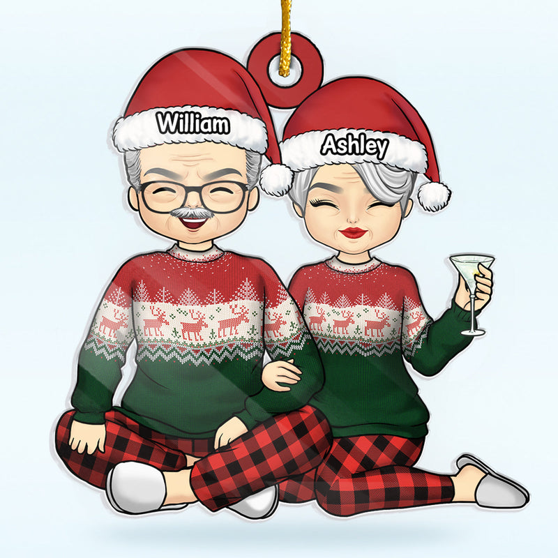 Custom Name Christmas Couple Gifts - Personalized Ornament