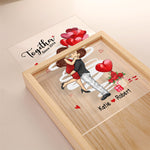 Custom Name Anniversary Gifts for Couples - Personalized Frame Light Box