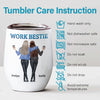 Another Year Of Bonding Over Deadlines - Coworker Personalized Custom Wine Tumbler - Gift For Coworkers, Work Friends, Colleagues