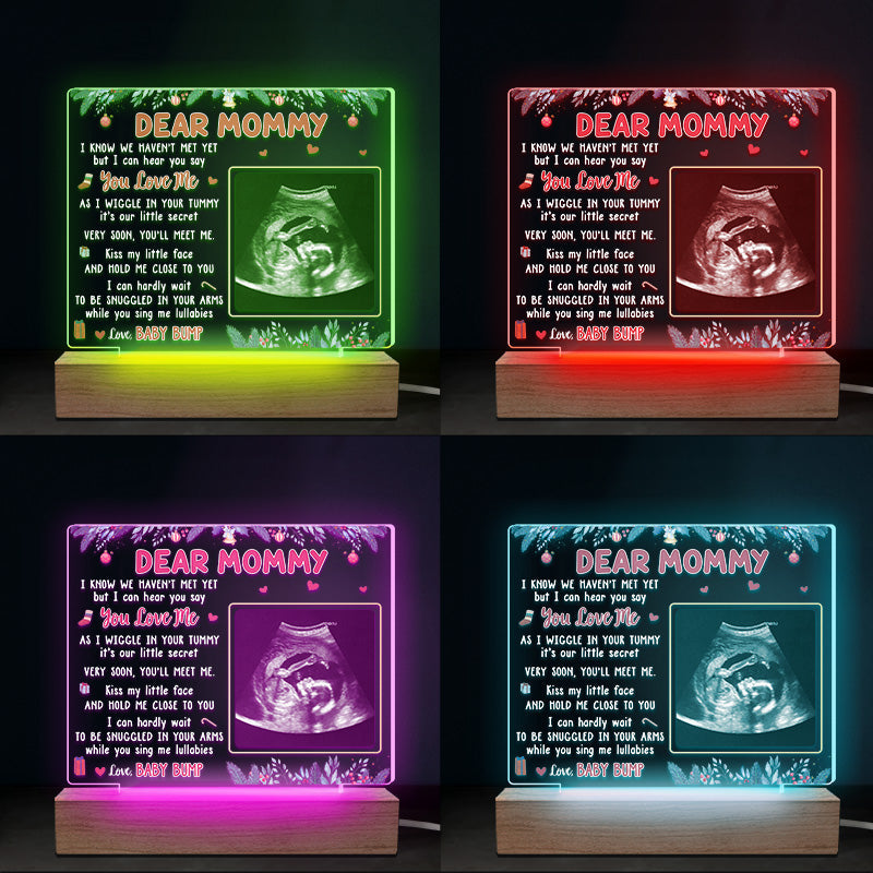 Custom Ultrasound Photo Pregnancy Gifts for Moms - Personalized 3D LED Light