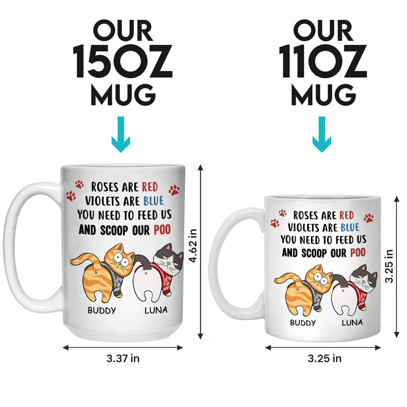 Custom Name Funny Cat Care Gifts for Cat Lovers - Personalized Mugs