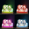 Custom Photo We're A Big Happy Family - Couple Personalized Custom Shaped 3D LED Light - Upload Photo Gift For Husband Wife, Pet Owners, Pet Lovers