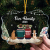Our Christmas Is Finally Here - Memorial Personalized Custom Ornament - Acrylic Benelux Shaped - Christmas Gift, Sympathy Gift For Pet Owners, Pet Lovers