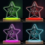 Custom Name Five Star Dad Family Gifts - Personalized 3D LED Light