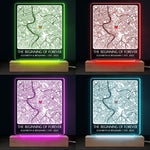 Custom Map Couple Gifts - Personalized 3D LED Light
