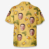 Custom Photo Cold Beer On A Hot Day - Family Personalized Custom Unisex Tropical Hawaiian Aloha Shirt - Summer Vacation Gift, Gift For Family Members
