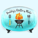 Custom Name Grill Master Gifts for Dad - Personalized Platter