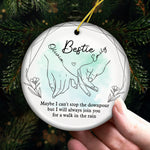 Custom Name Bestie Christmas Gifts - Personalized Ceramic Ornament