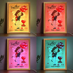 Custom Name Anniversary Gifts for Couples - Personalized Frame Light Box