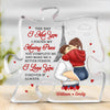 I Love You Forever, Honey - Couple Personalized Custom Puzzle Shaped Acrylic Plaque - Gift For Husband Wife, Anniversary