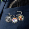 Custom Photo I'll Meet You At The Rainbow Bridge - Memorial Personalized Custom Round Shaped Lapel Pin, Brooch - Sympathy Gift For Pet Owners, Pet Lovers