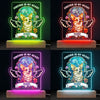 Forever In Our Hearts - Memorial Personalized Custom Stain Glass Style Rectangle Shaped 3D LED Light - Sympathy Gift, Gift For Pet Owners, Pet Lovers