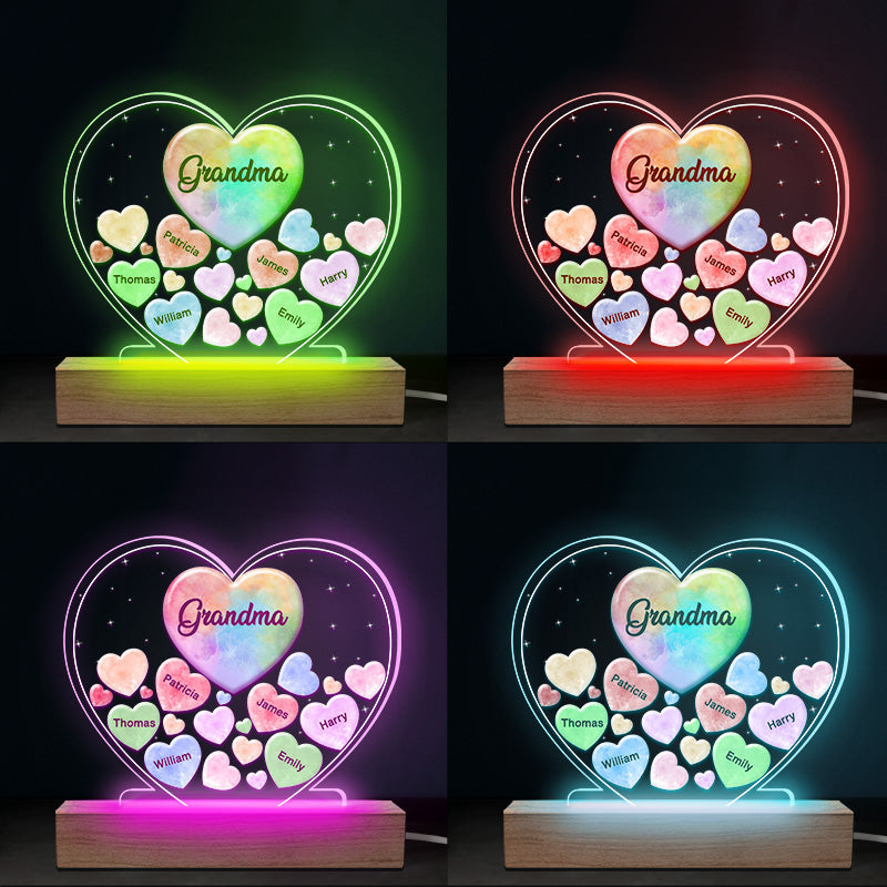 Custom Name Grandma Family Gifts - Personalized 3D LED Light