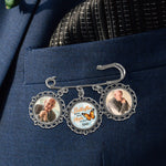 Custom Photo Memorial Dad Gifts - Personalized Memorial Lapel Pin