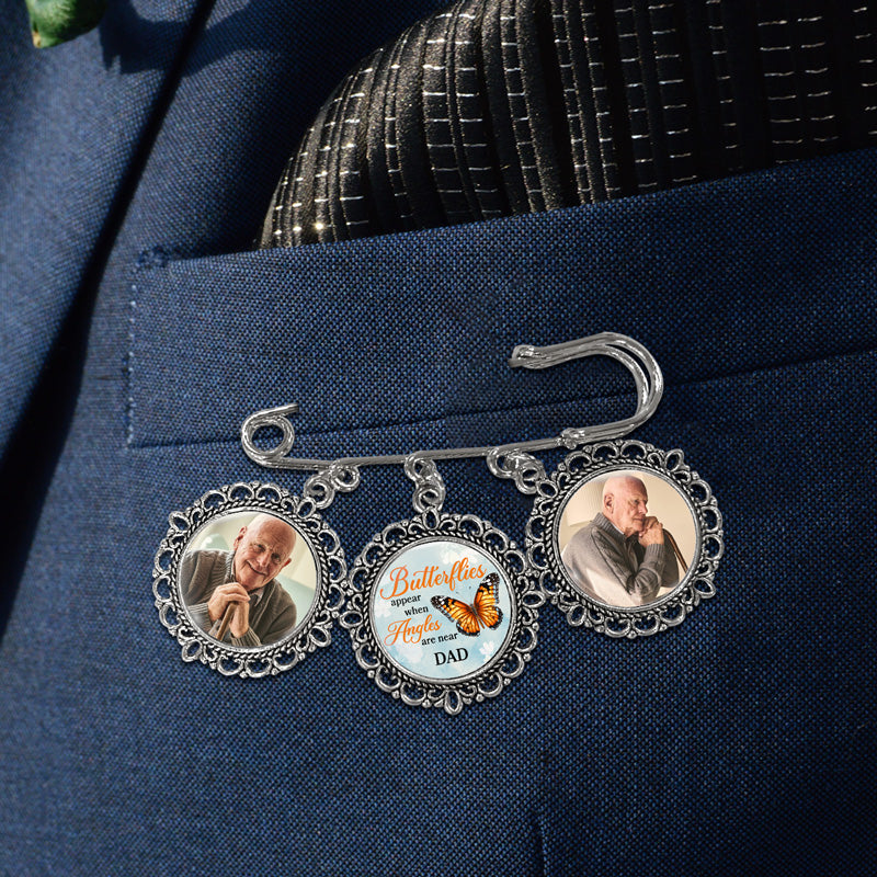 Custom Photo Memorial Dad Gifts - Personalized Memorial Lapel Pin