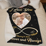 Custom Photo Love Gifts for Couples - Personalized Blanket