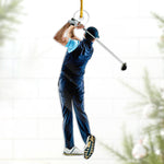 Custom Photo Christmas Gifts for Golfers - Personalized Ornament