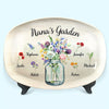 My Grandma's Garden - Family Personalized Custom Platter - Birthday Gift For Grandma