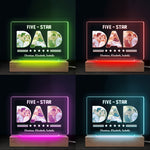 Custom Photo Five-Star Dad Gifts - Personalized 3D LED Light