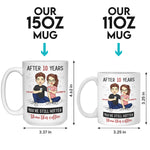 Custom Name Funny 10 Year Anniversary Gifts for Couples - Personalized Mugs