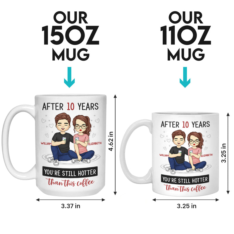 Custom Name Funny 10 Year Anniversary Gifts for Couples - Personalized Mugs