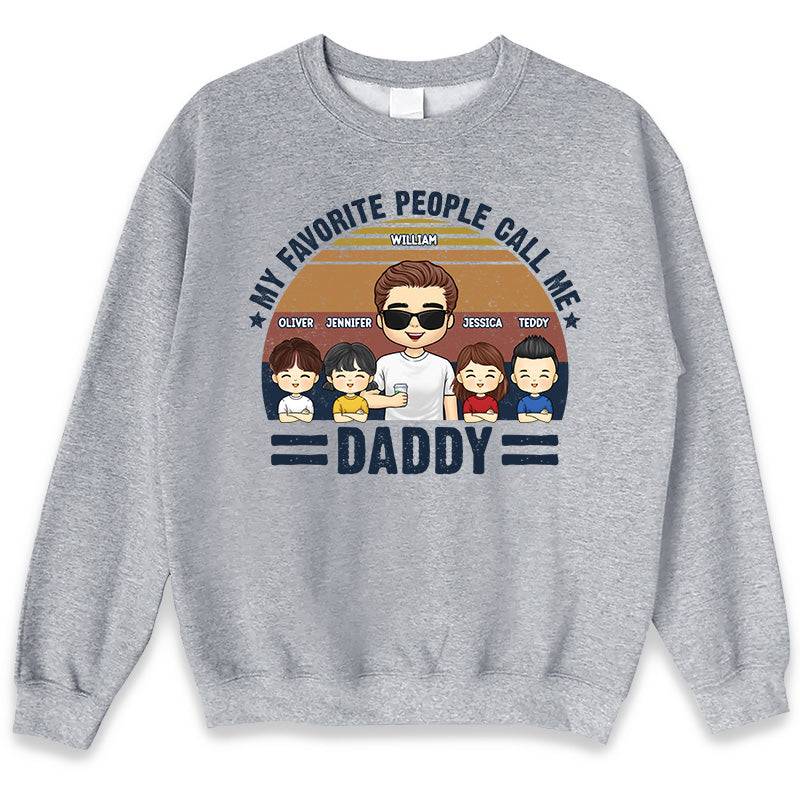Custom Name Daddy Family Gifts for Dad - Personalized Apparel
