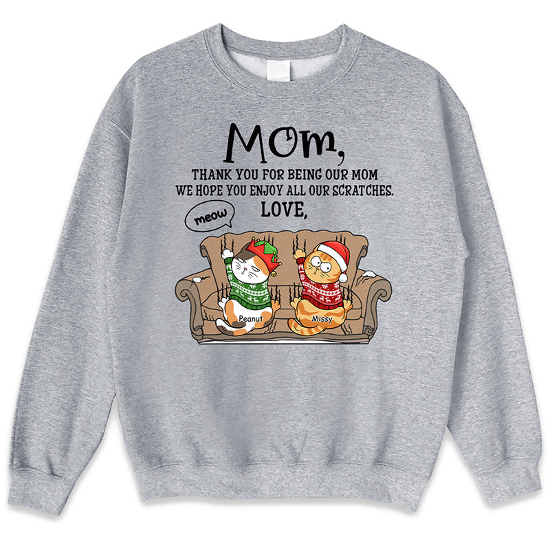 We Hope You Enjoy Our Scratches - Cat Personalized Custom Unisex T-shirt, Hoodie, Sweatshirt - Christmas Gift For Pet Owners, Pet Lovers