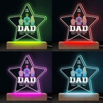Custom Name Best Dad Ever Family Gift - Personalized 3D LED Light
