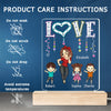 My Cherished Kids, The Light Of My Life - Family Personalized Custom Rectangle Shaped 3D LED Light - Mother's Day, Gift For Mom, Grandma