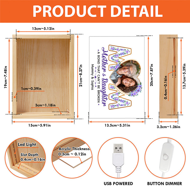 Custom Photo Mother Daughter Gifts - Personalized Frame Light Box