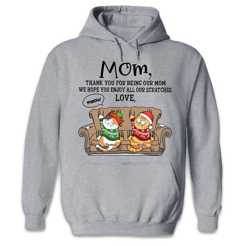 We Hope You Enjoy Our Scratches - Cat Personalized Custom Unisex T-shirt, Hoodie, Sweatshirt - Christmas Gift For Pet Owners, Pet Lovers