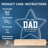 Our Five-Star Papa - Family Personalized Custom 3D LED Light - Father's Day, Birthday Gift For Dad
