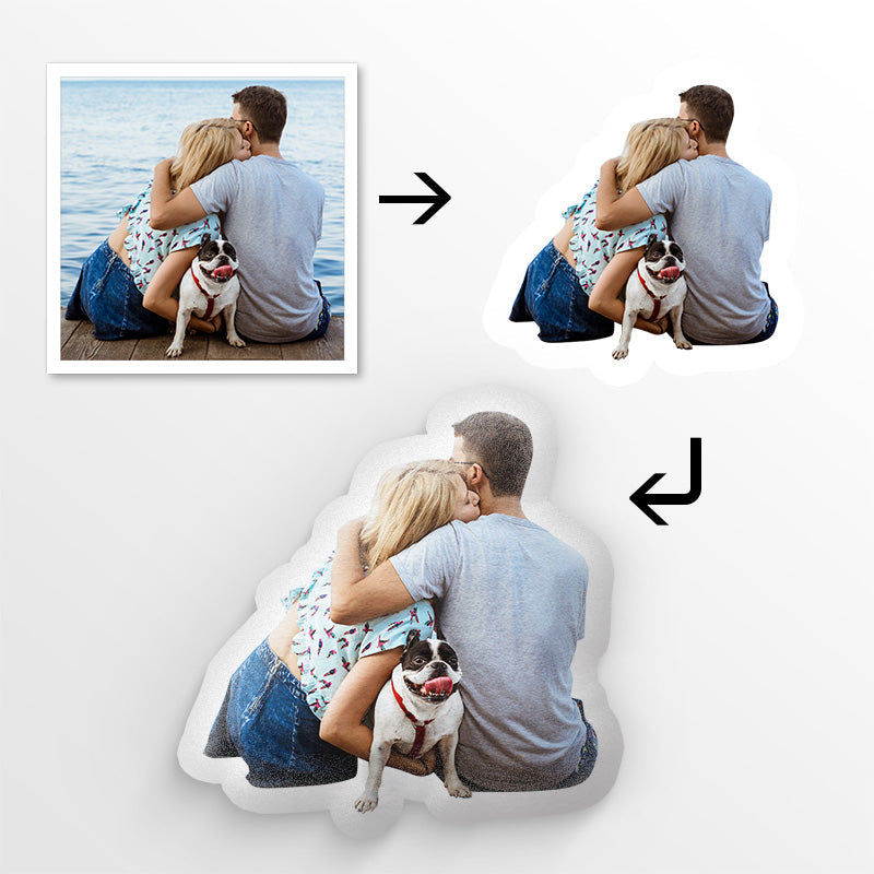 Custom Photo Portrait Gifts - Personalized Shaped Pillow