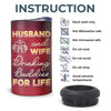 Husband And Wife, Drinking Buddies For Life - Couple Personalized Custom 4 In 1 Can Cooler Tumbler - Gift For Husband Wife, Anniversary