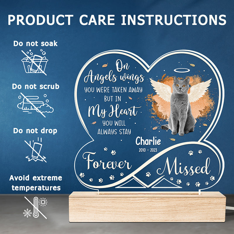 Custom Cat Memorial Gifts - Personalized 3D LED Light