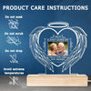 Custom Photo Although You Cannot See Us We Are Always With You - Memorial Personalized Custom Heart Shaped 3D LED Light - Sympathy Gift For Family Members
