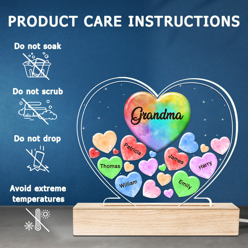 Custom Name Grandma Family Gifts - Personalized 3D LED Light