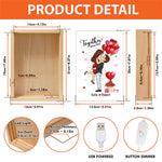 Custom Name Anniversary Gifts for Couples - Personalized Frame Light Box