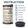 Husband And Wife Drinking Buddies For Life - Camping Personalized Custom 4 In 1 Can Cooler Tumbler - Gift For Husband Wife, Camping Lovers