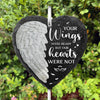 Not Ready To Let You Leave - Memorial Garden Slate & Hook - Sympathy Gift For Family Members