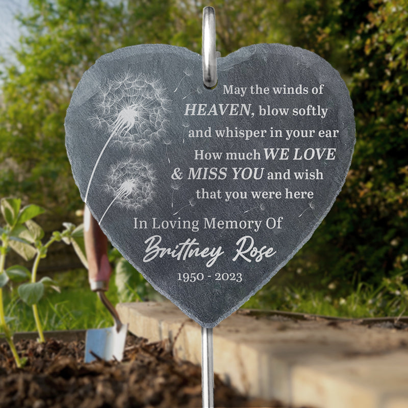 Your Life Is A Blessing - Memorial Personalized Memorial Garden Slate & Hook - Sympathy Gift For Family Members