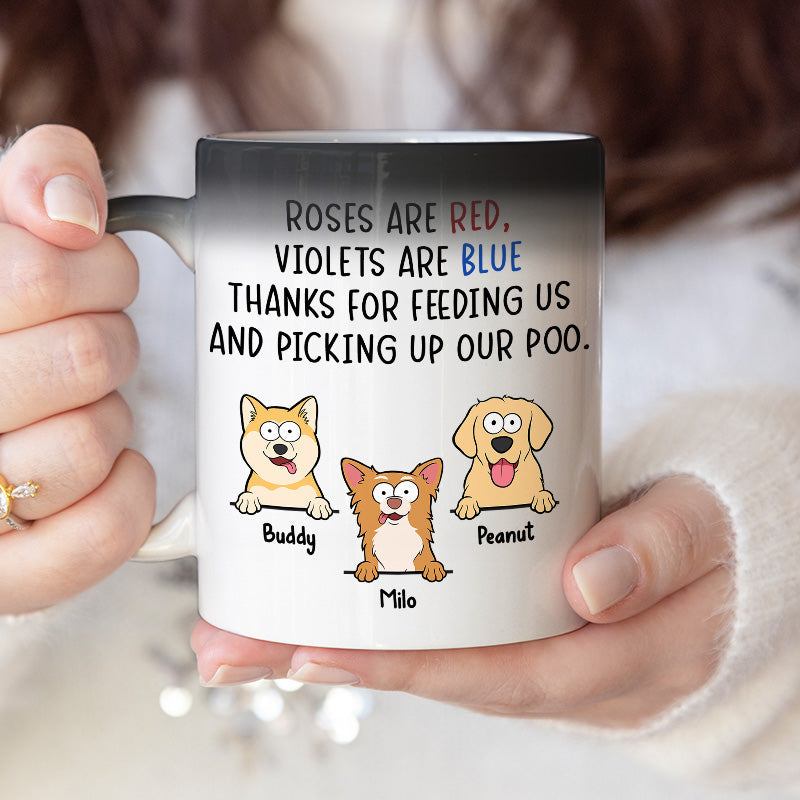 Thanks For Picking Up Our Poo - Dog Personalized Color Changing Mug - Gift For Pet Owners, Pet Lovers
