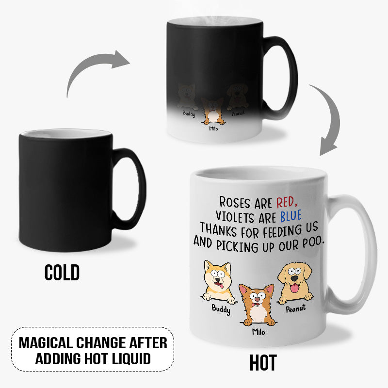 Thanks For Picking Up Our Poo - Dog Personalized Color Changing Mug - Gift For Pet Owners, Pet Lovers